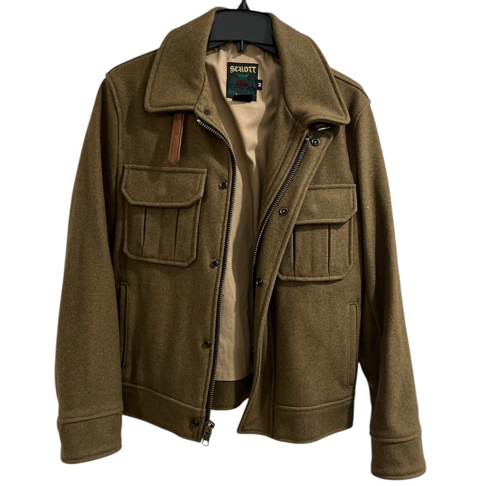 Schott- Men's Wool Bomber Jacket (Made in USA)